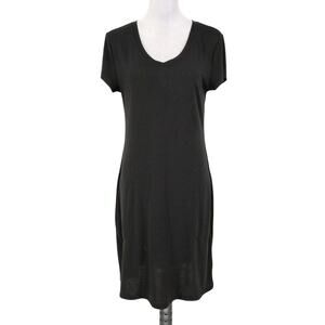Marc New York Dress Womens Medium Black Stretch Knit T-shirt Casual Pullover